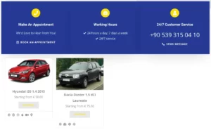 digital guide rent a car component